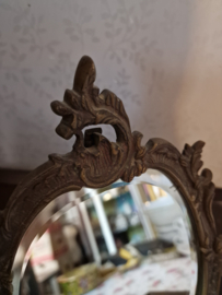 Antiek koperen art deco spiegel
