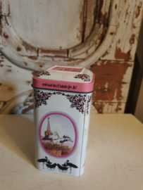 Oud blikje de ruijter roze witte muisjes