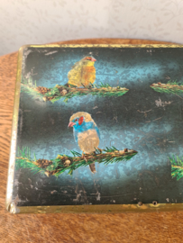 Oud Belgisch blik vogeltjes