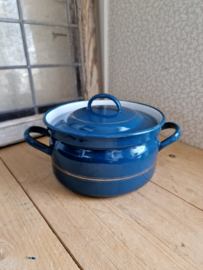 Petrol blauw emaille pan nr1