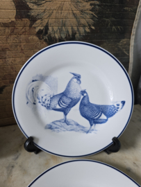 Ontbijtbord kip en haan meander servies