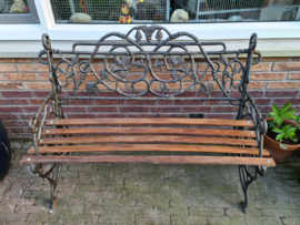 Antiek frans gietijzeren tuinbankje