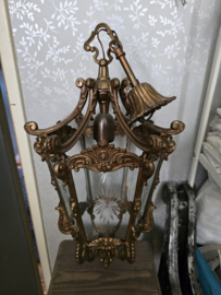 Antiek bewerkte messing hanglamp lantaarn