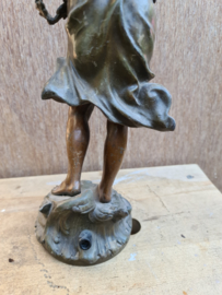 antieke lampenvoet vrouw
