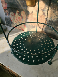 Groen ijzeren tafel etagere