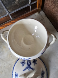 Dekschaal potiche kinderservies petrus regout