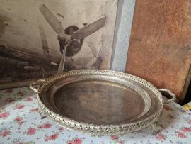Groot verzilverd dienblad