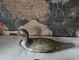 Set antiek messing eenden