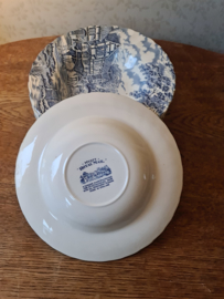 Blauw engels servies myott royal mail soepbord