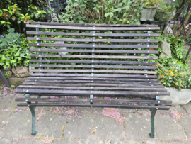 Oude parkbank tuinbank