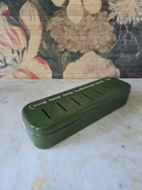 Donkergroen blikken spaardoos Brabantia