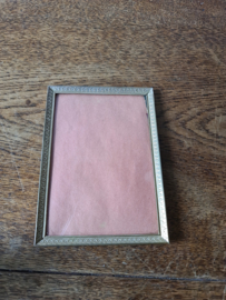 Oud verzilverd fotolijstje bolglas