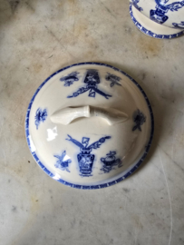 Dekschaal potiche kinderservies petrus regout