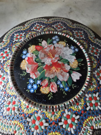 Antiek blikken kraaltjes koektrommel