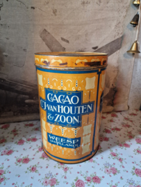 Antiek blik cacao van Houten