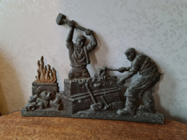 Oude aluminium plaat smederij smid