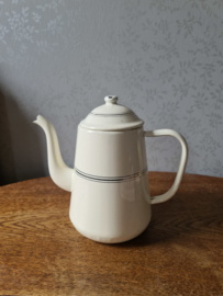 Creme emaille koffiepot nr3