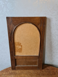 Oud deurtje geslepen glas beschermengel baby