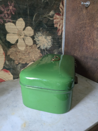 Groen emaille broodtrommel