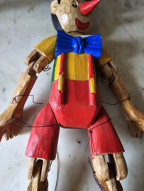 Oude houten pinokkio pop