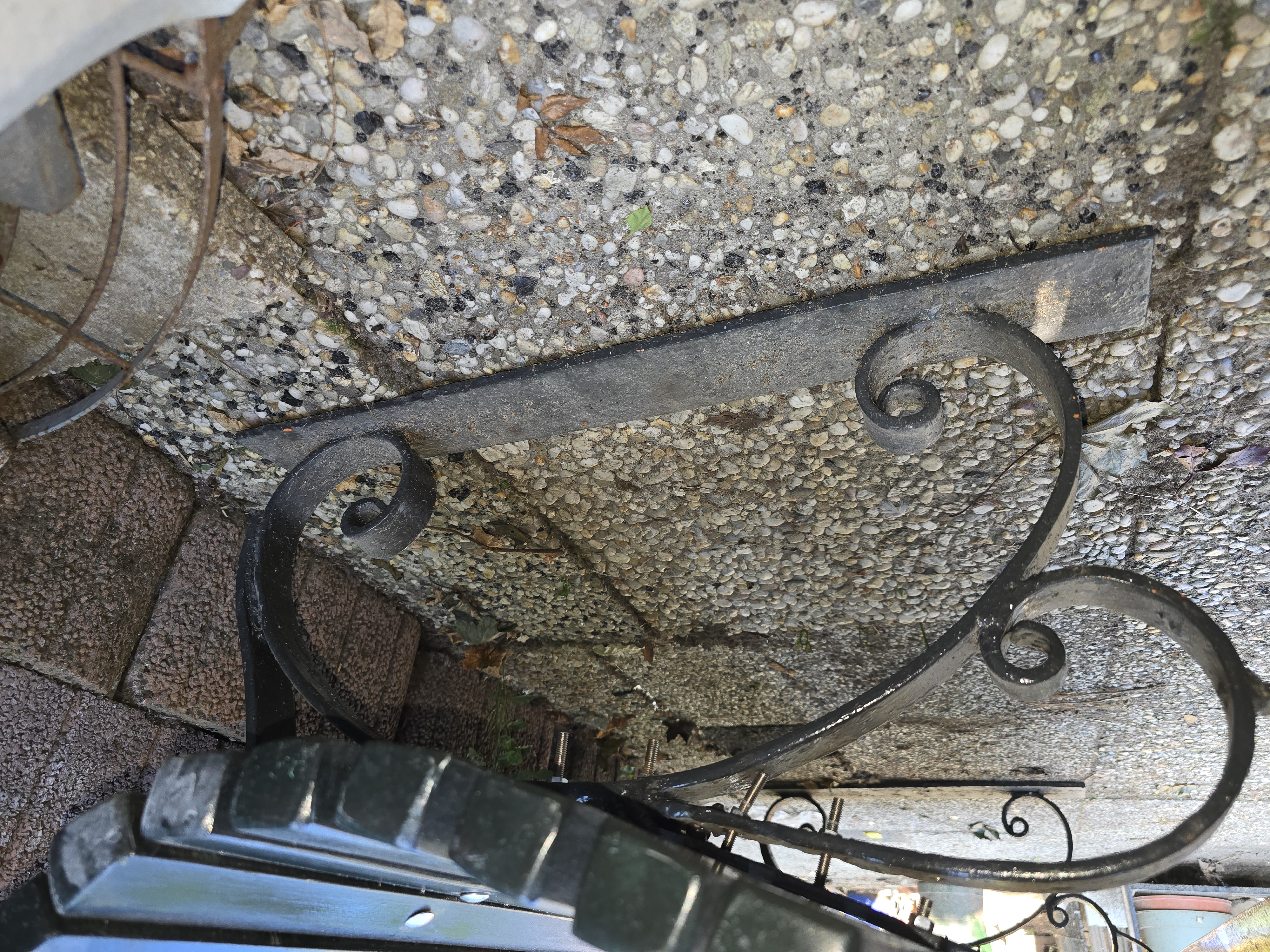 Oude zware tuinbank parkbank