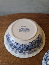 Blauw engels servies myott royal mail dekschaal