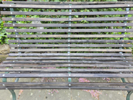 Oude parkbank tuinbank