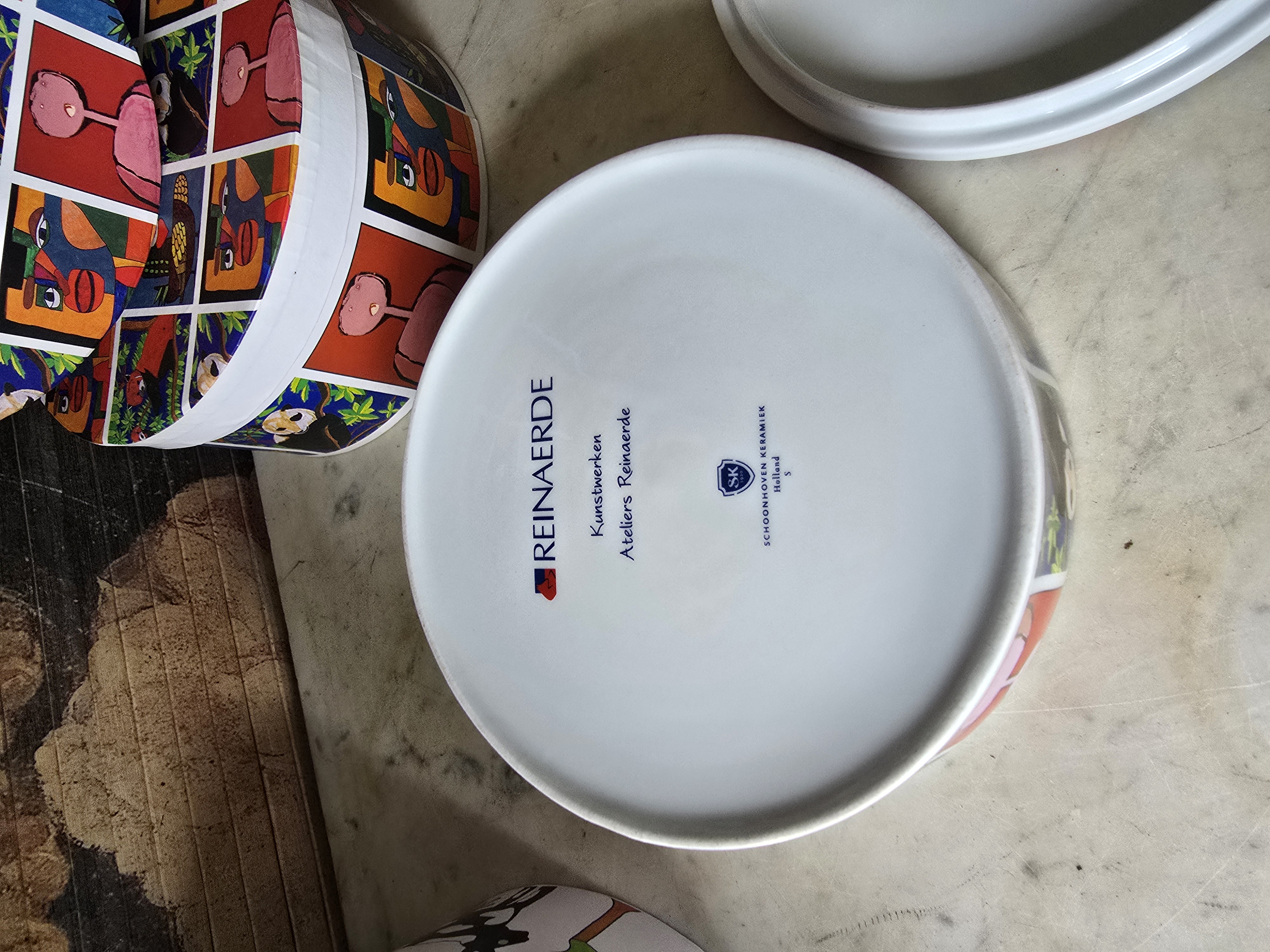 Keramiek koektrommel dekseldoos Reinaerde