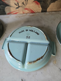 Mintgroen DRU emaille serveerschaal