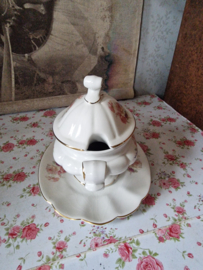 Brocante oude sausterrine rozen