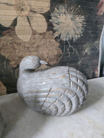 Houten kwartel beeld