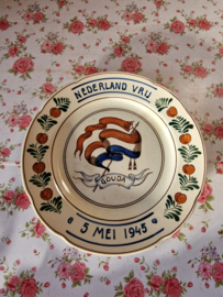 Wandbord Nederland vrij 5 mei 1945