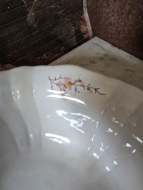 Brocante lampetstel roze bloemetjes