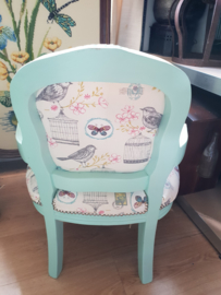 Barok stoeltje kinder fauteuil met voetenbankje