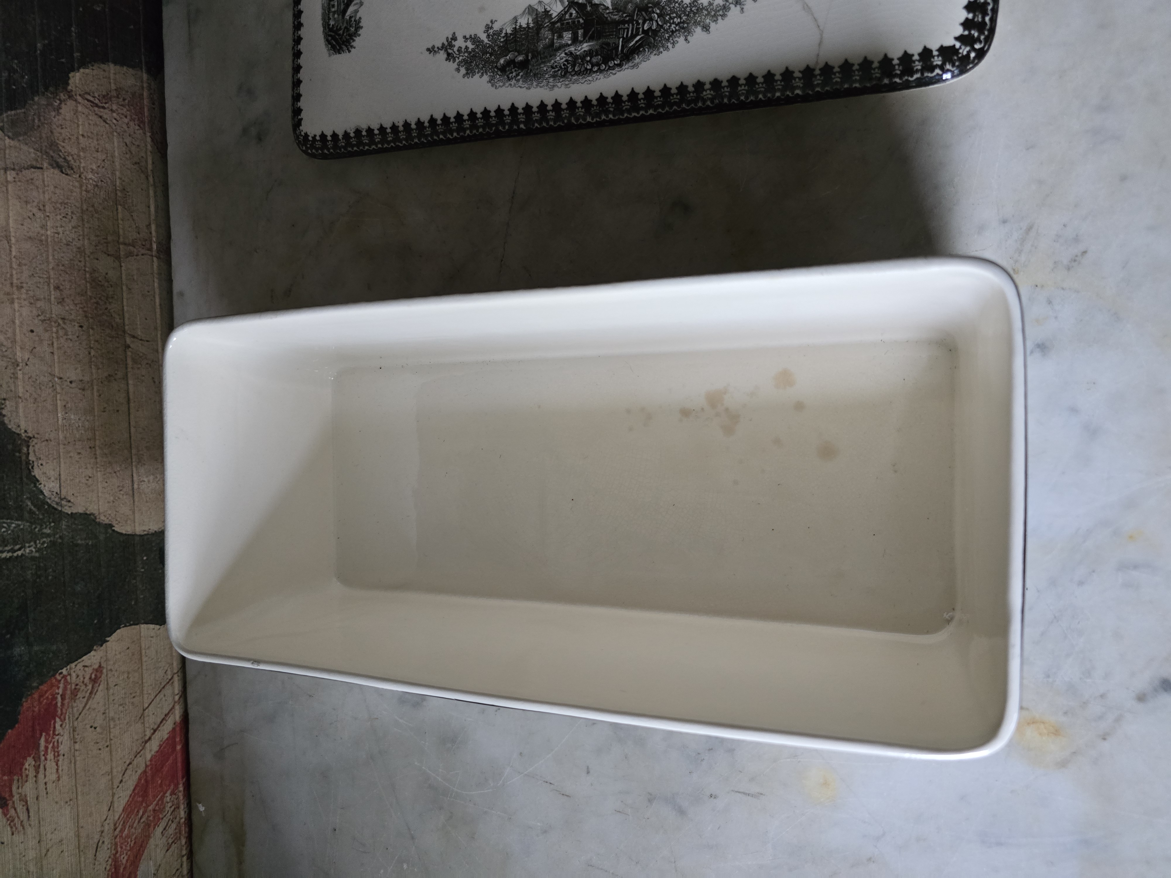 Antiek porseleinen cakedoos Villeroy&boch Mettlach