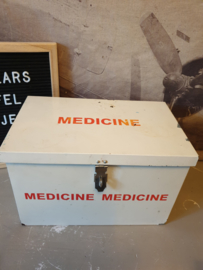 Doorleefde blikken medicijn trommel