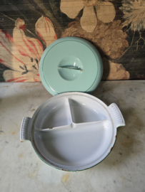 Mintgroen DRU emaille serveerschaal