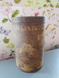 Oud cacao blik J Blanken Hoogeveen