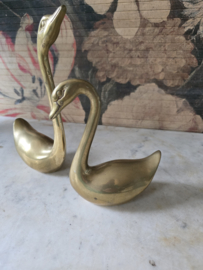Set messing zwanen mid century