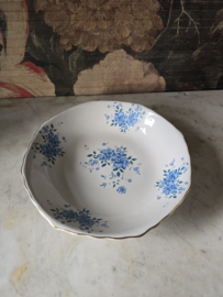 Brocante lampetkan met schaal bloemetjes