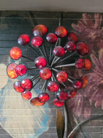 Metalen wanddecoratie bloemen