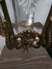Antiek bewerkte messing hanglamp lantaarn