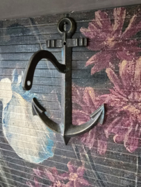 Messing anker wand hanger voor scheepsbel