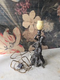 Antiek messing lampenvoet Neptunus