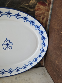 Ovaal emaille dienblad