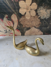 Set messing zwanen mid century