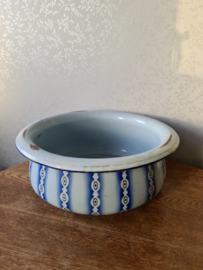 Oud frans blauw emaille badje waskom
