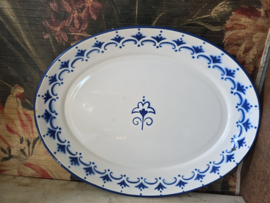 Ovaal emaille dienblad