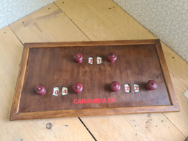 Oud houten scorebord biljart