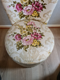 Antiek boudoir stoeltje barok rozen